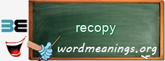 WordMeaning blackboard for recopy